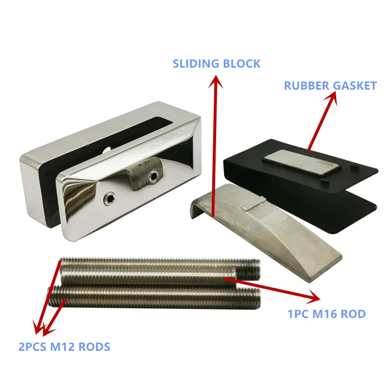 face side mount fence stair balustrade handrail balcony glass smart spigot railing clamp