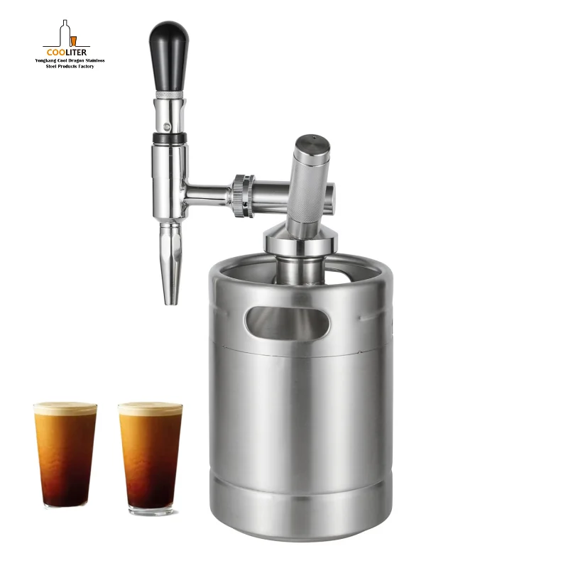 2L Single Wall Nitrogen Gas System Coffee Dispenser Kit Brew Nitro Cold Brew Coffee Maker