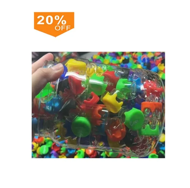 Custom small  Round Glass oil wax  Concentrate Container glass  jars with Silicone Lid