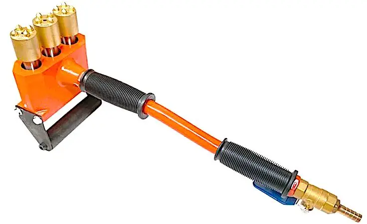 TY63003 Triple Head Hand Held Air Scabbler ramping large slab differences, texturing parking deck and wheelchair ramps asphalt