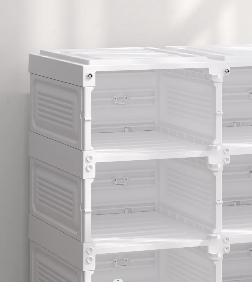 China wholesale Install-free foldable shoe storage cabinet with doors  cabinet modern shoe drawer storage large capacity