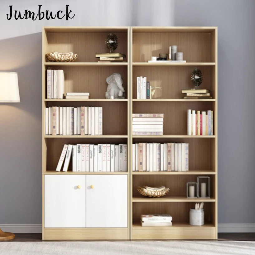 combination bookcases and book cabinet with doors modern bookshelf