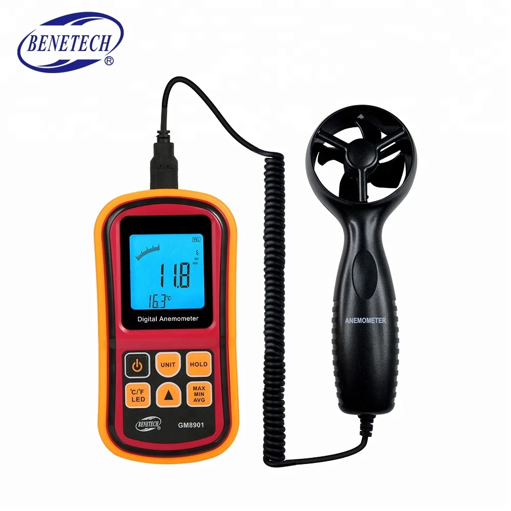 Низкая цена Анемометр GM8901 цифровой записи Анемометр