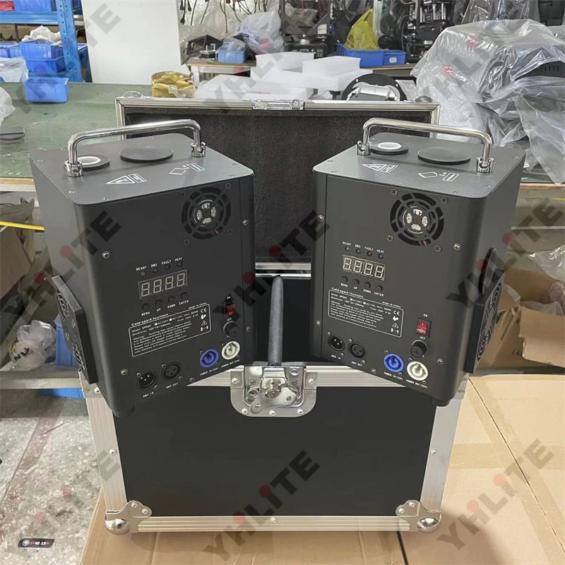600w electric cold spark machine 2pcs with fly case Dmx and remote control spark machine for wedding stage lighting