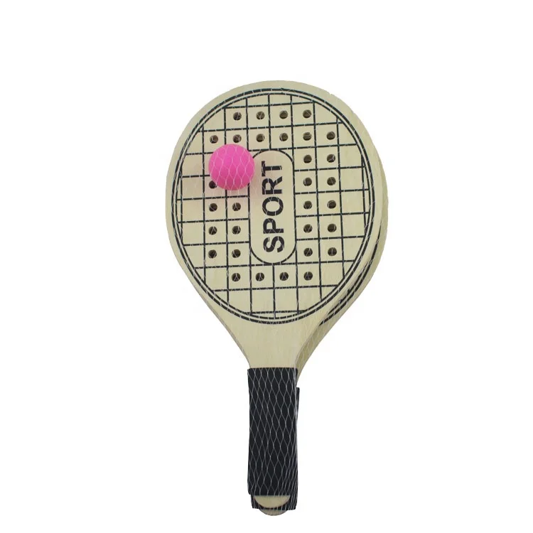 China Plywood Wooden Racket  Beach Balance Board Paddle Bat Set