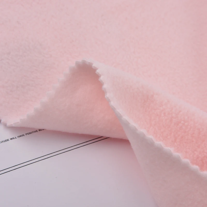 Multicolor Fleece Microfiber 100%polyester Solid Two Side Knitted Polar Fleece Fabric for Garment