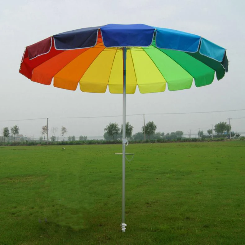 Custom Holder For Wind Resistant Vintage Rainbow Beach Umbrella Sand Parts