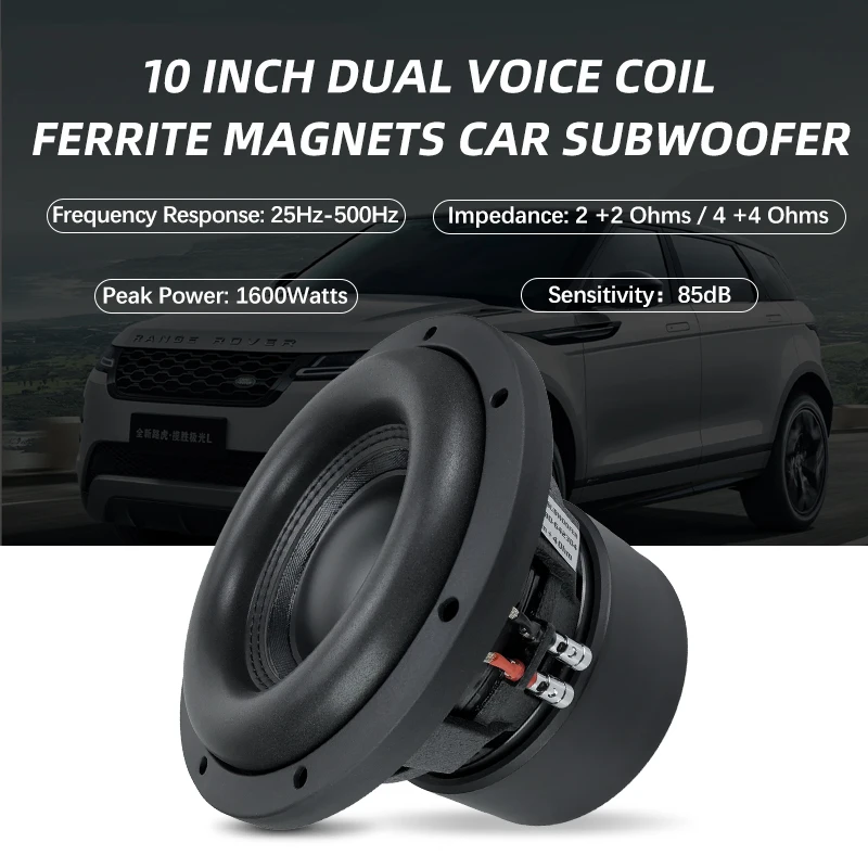 Zeming Audio JZ-102 10 inch Car Subwoofer 2000W Max Power Dual 4 Ohm Sub woofer Car Audio Subwoofer