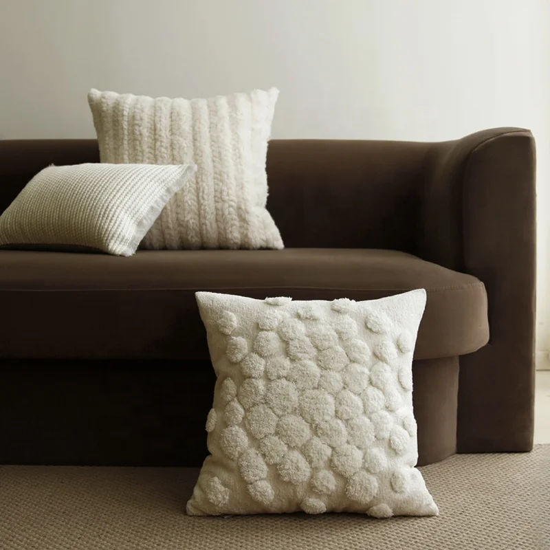Children Pillows Cushions Pillow Jacquard Cushion Cover Light Luxury Living Room Plush Pillow