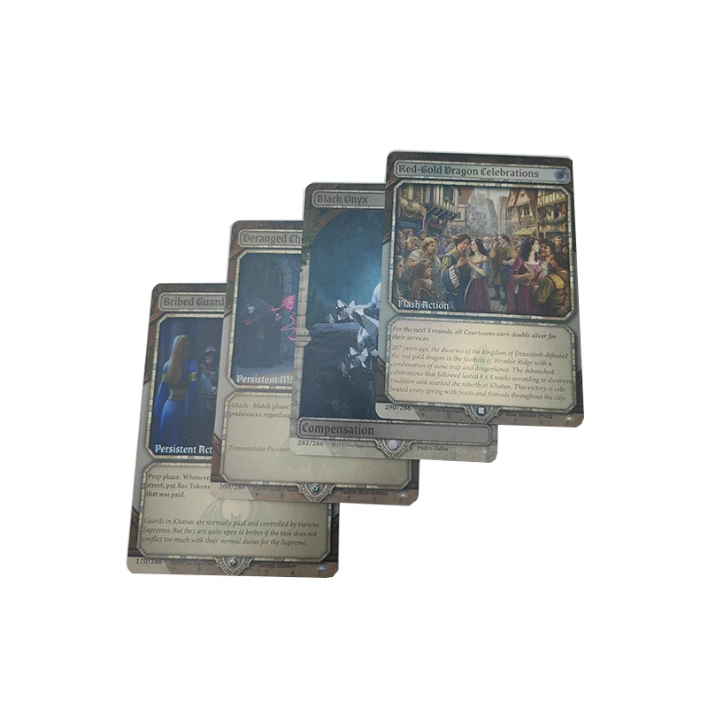 2023 factory custom holographic trading cards gold foil game card custom printing