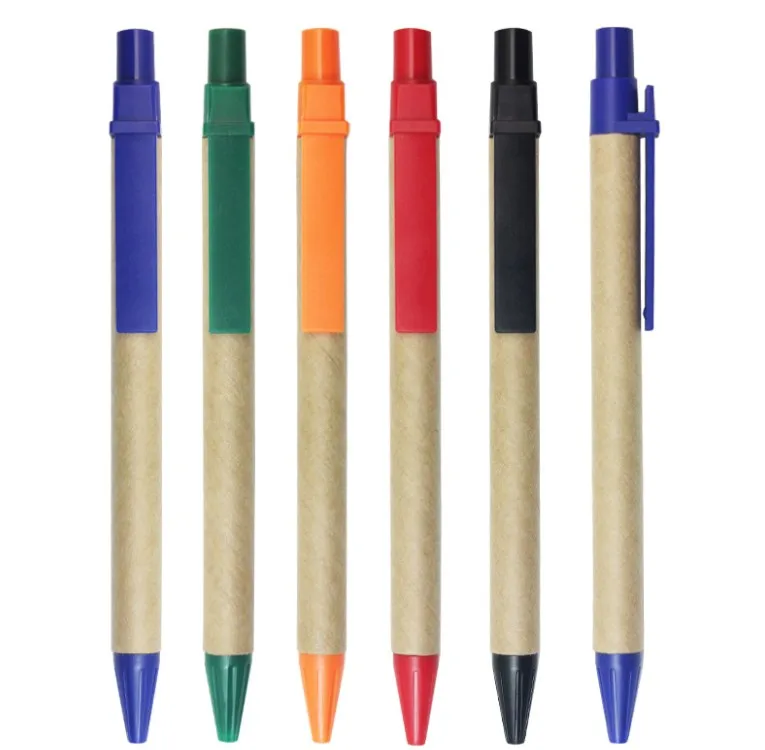 Eco Friendly Ballpoint Pen Medium Point Black Ink Click Pens for Writing Office Supplies Eco Friendly Pens