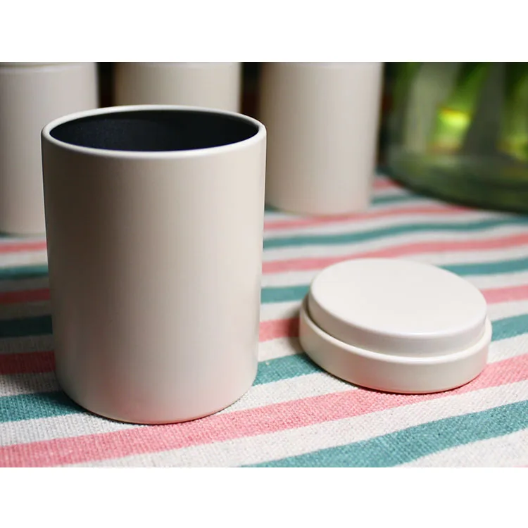 Wholesale Multi Color Paint Cylinder Shape Mini Airtight Tea Storage Tins