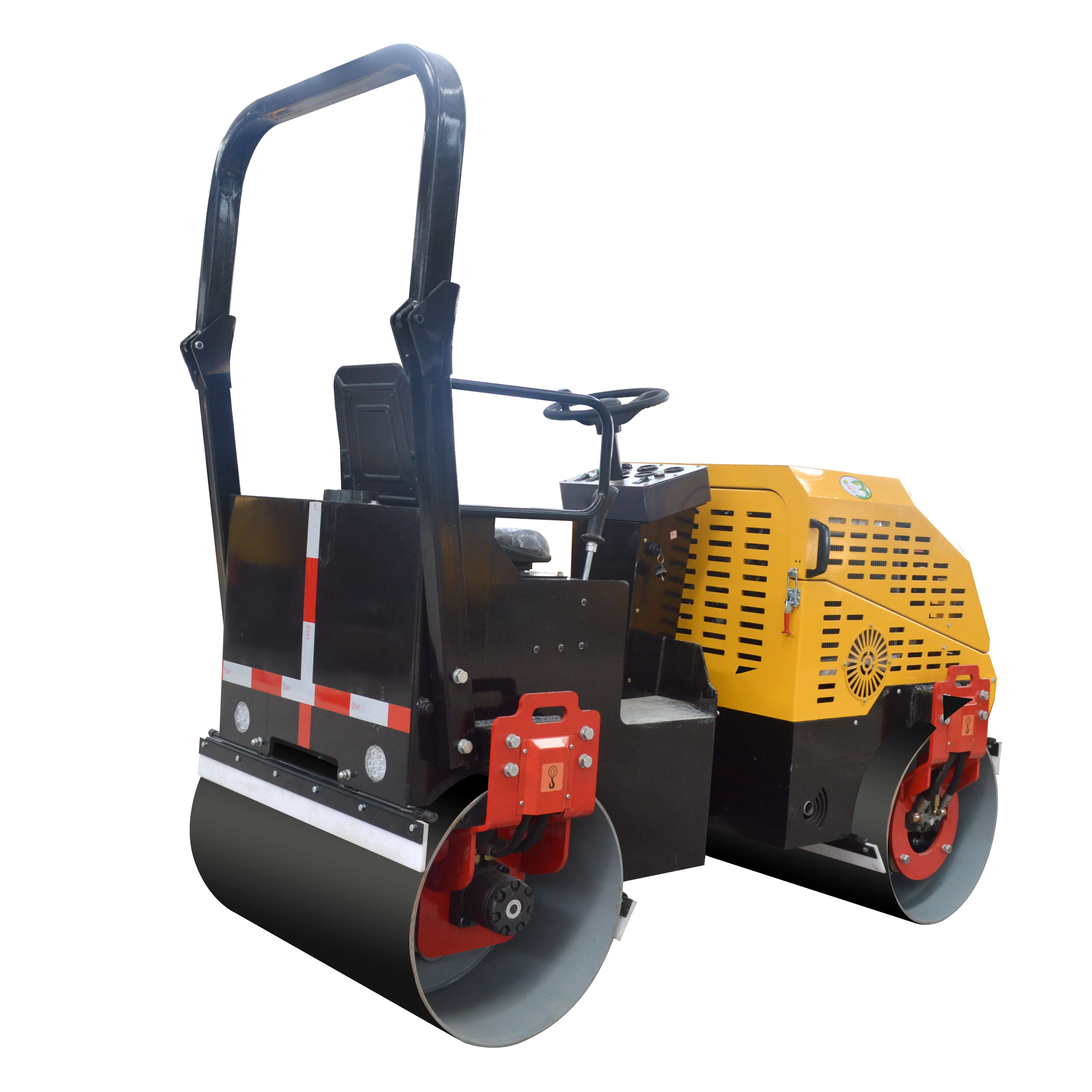 Двойной барабан Вибрационный дорожный каток 2 тонны барабаны для вождения уплотнительный