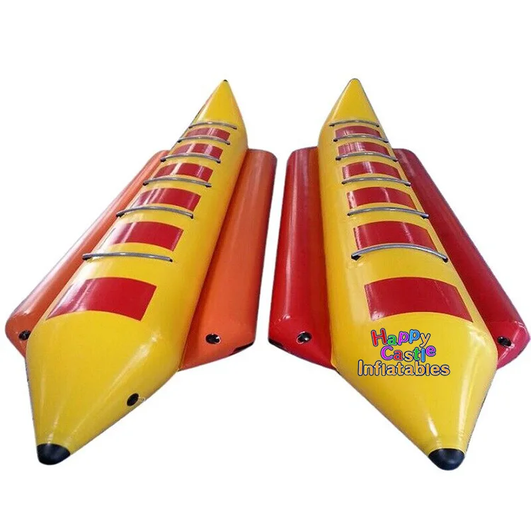 2023 hot sale High quality 0.9mm PVC Custom  water tube inflatable banana boat  towable water sports flying fish for sale