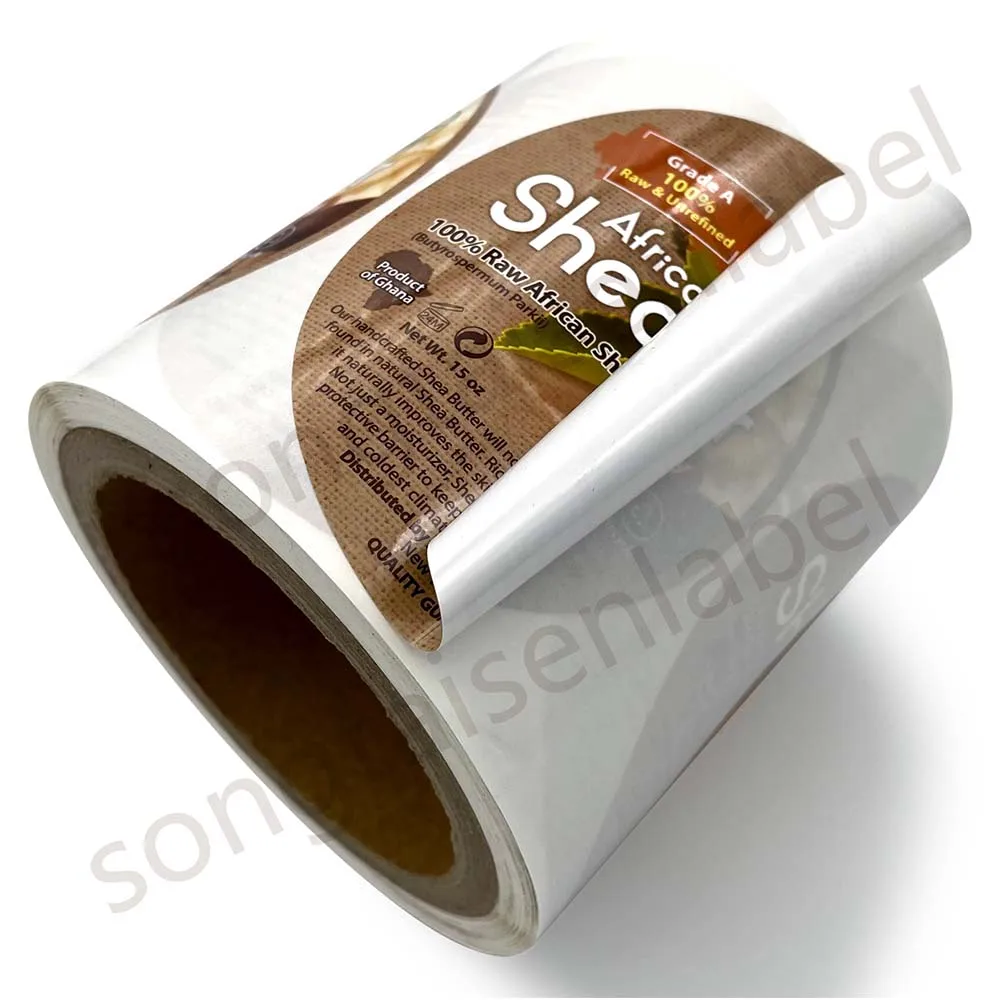 Customized Self Adhesive Packaging Roll Labels Vinyl Canned Frozen Food Label Stickers
