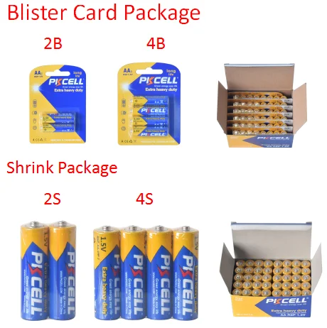 PKCELL brand or OEM 1.5v  super heavy duty  battery aa size  r6p um3 with high quality