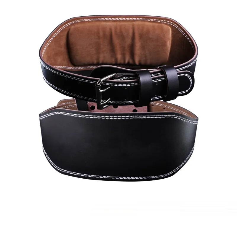 Tking Alloy Buckle Weightlifting Belts Exercise Training Waist Back Support  Powerliftnig Leather Weight Lifting Belt Gym