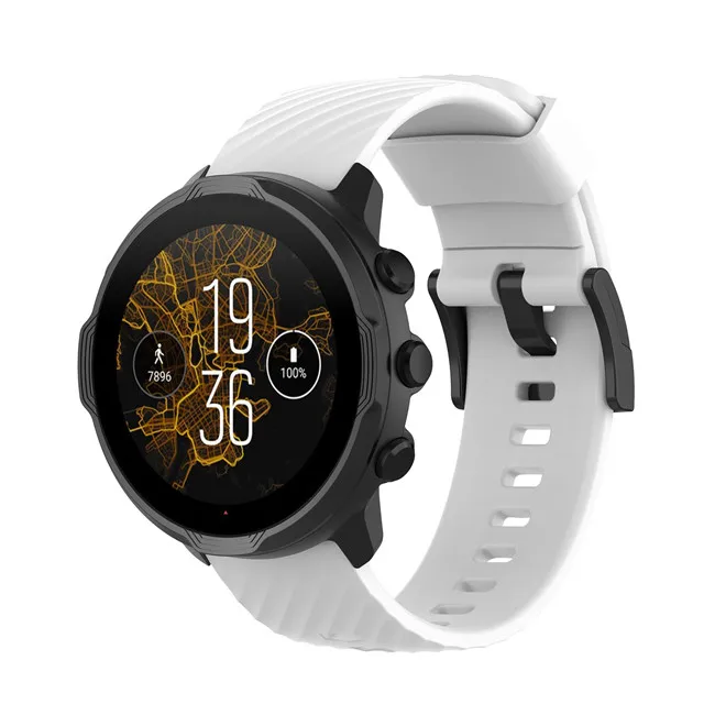 Высококачественный дышащий силиконовый ремешок для часов Suunto Watch 7
