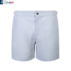 mens yard dyed jacquard seersucker shorts zipper pockets formal short pants for male
