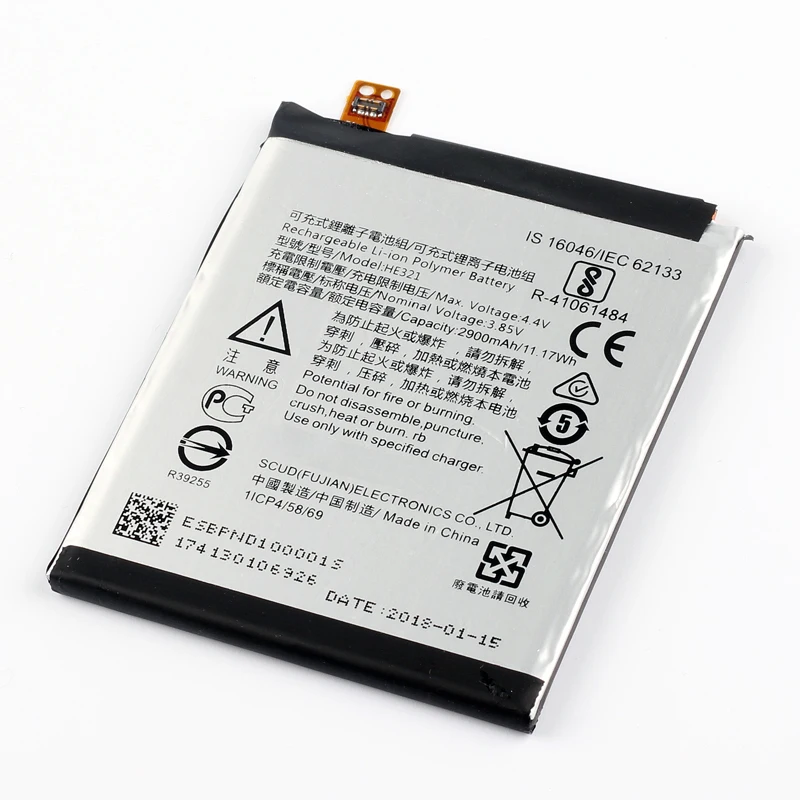 Оригинальный HE317 3000mAh аккумулятор для Nokia 6 nokia6 N6 TA-1000 TA-1003 TA-1021 TA-1025 TA-1033 TA-1039 батареи