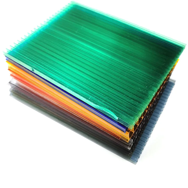 20mm Uv Protected  Polycarbonate 4 layer polycarbonate Greenhouses multilayer pc hollow sheet