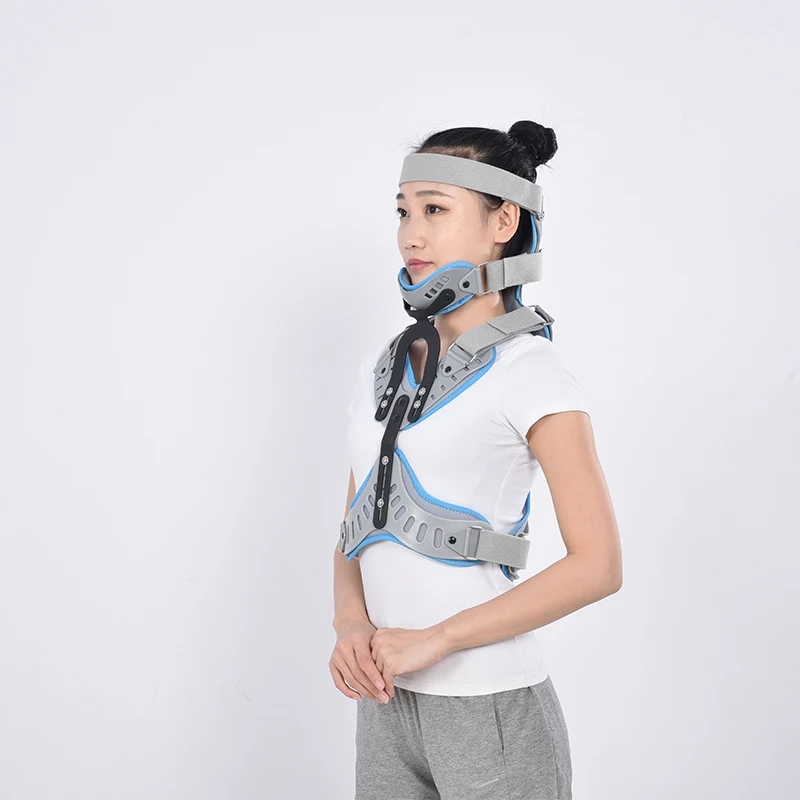 Adjustable Cervical Thoracic Orthosis Head Neck Chest Fixed Brace Cervical Thoracic Traction Device Halo Brace