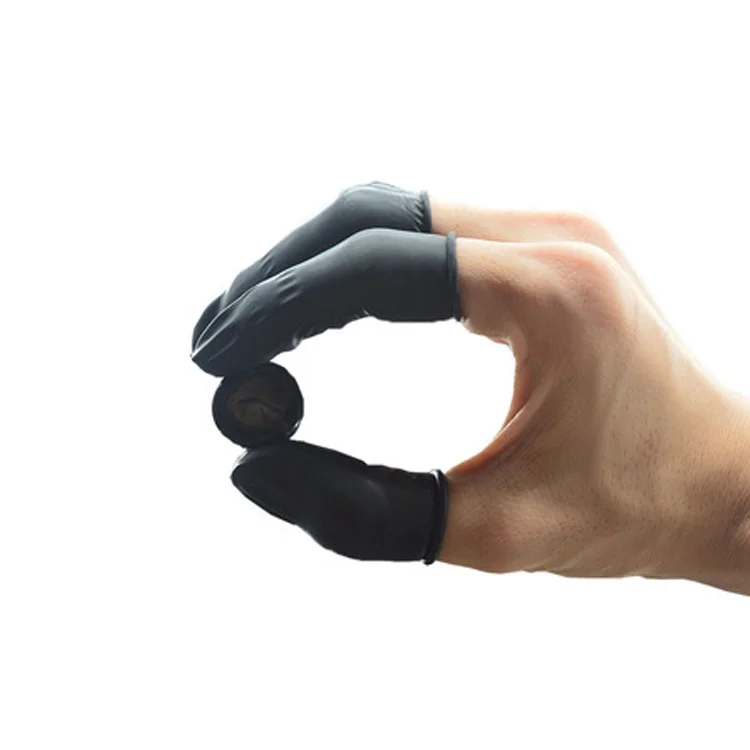 Leenol High Quality Anti-static Finger Cot Esd Latex Black Finger Cots LN-1608103