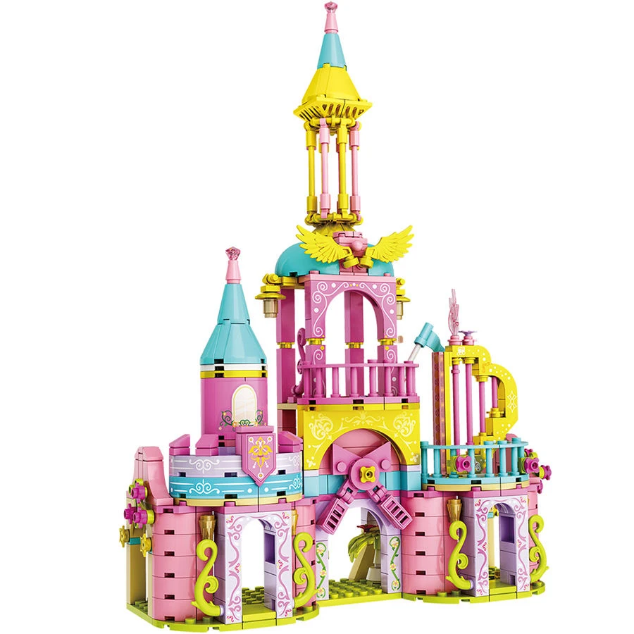 Girls Toys Princess Castle 3D Puzzle Toys For Quality Building Block Set Educational 370Pcs DIY Assembly Toy Christmas Gifts
