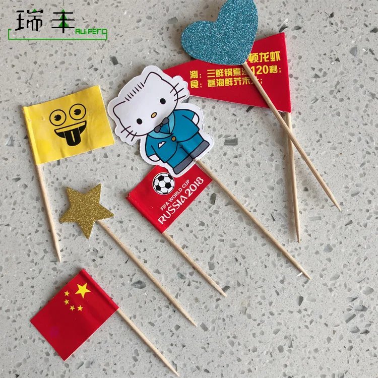 China hot sale Customized size birch wood fruit pick skewer stick
