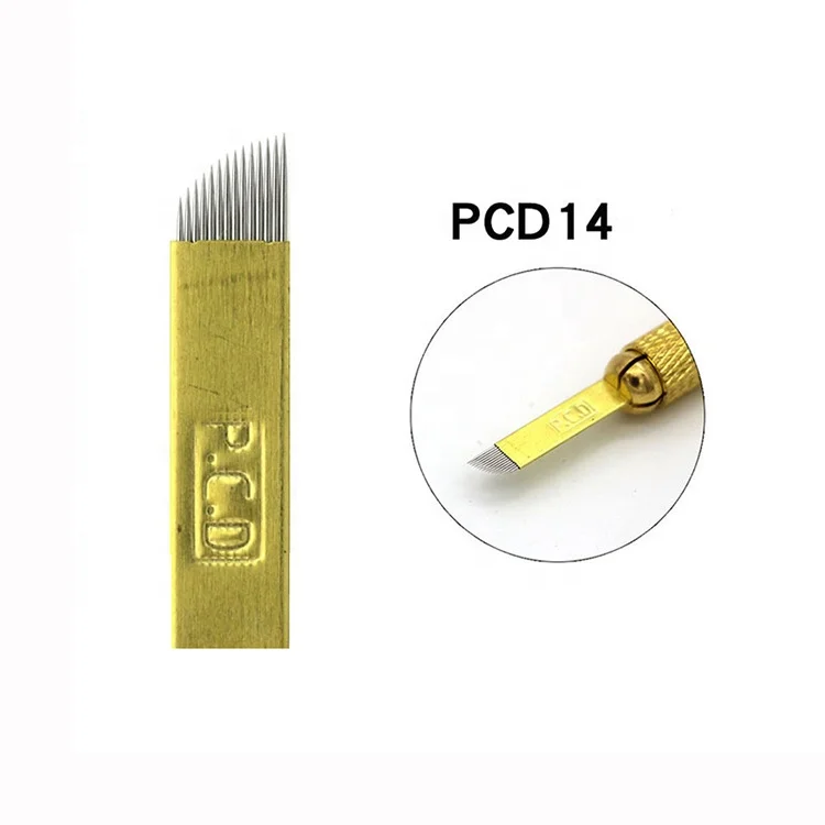 D оптовая продажа твердые иглы для микроблейдинга острые Одноразовые Иглы PCD U-образные лезвия аксессуары
