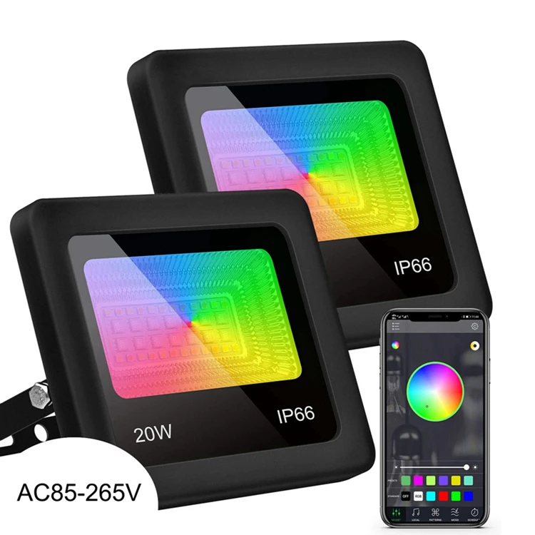 EU PLUG APP Control only 30W super bright stage lighting floodlight in driveway backyard balcony pergola patio garden