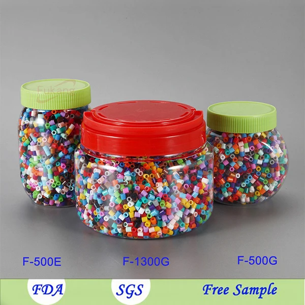 500ml Food Grade Jar Oval Shape Plastic Bottle Empty Honey Round Candy Container With Lid