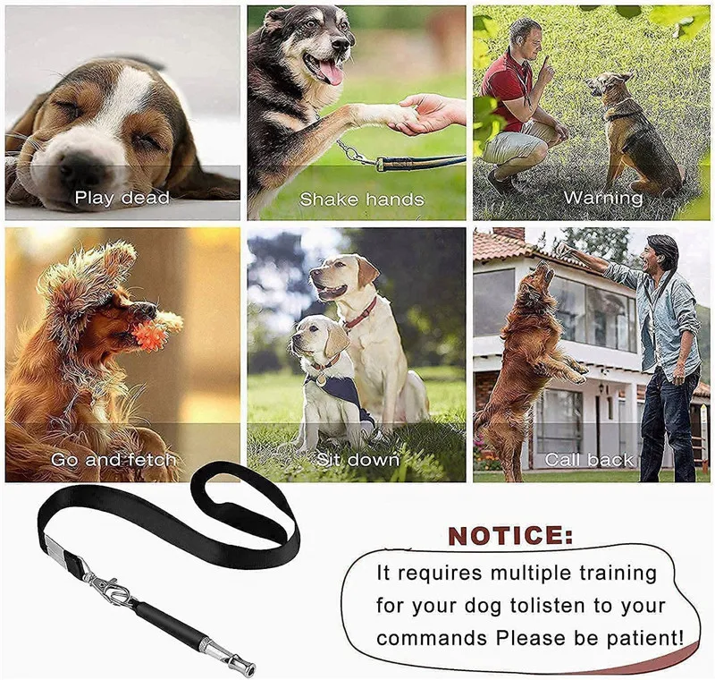 Adjustable Ultrasonic Dog Whistle to Stop Barking for Dogs, Recall Training, Professional Ultrasonic Silent Dog Whistle
