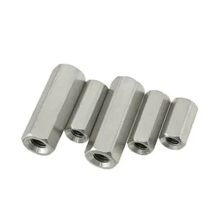 Manufacturer Stainless Steel Couplings China Nut Rod Hardware DIN 6334 Hexagon Long Nut M3 M4 M5 M6 M8
