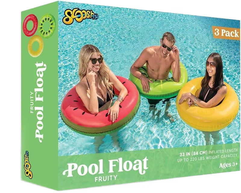Cheap low price durable factory price customize printing PVC inflatable fruit watermelon swim tube swim ring toy