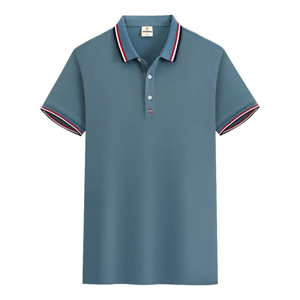 Solid new design  top quality 52%Cotton 48%Spandex double mercerized cotton polo shirt M-4XL promotional polo shirts