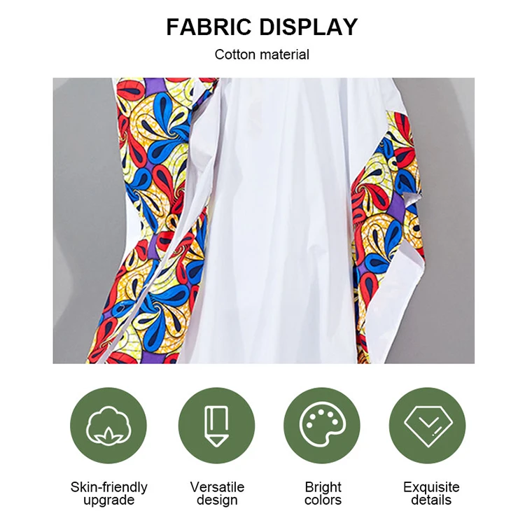 wholesale manufacturer Africa Clothing Three Piece Suit Wide Sleeve Shirt And Pants Wax Print Clothes African Men Clothing