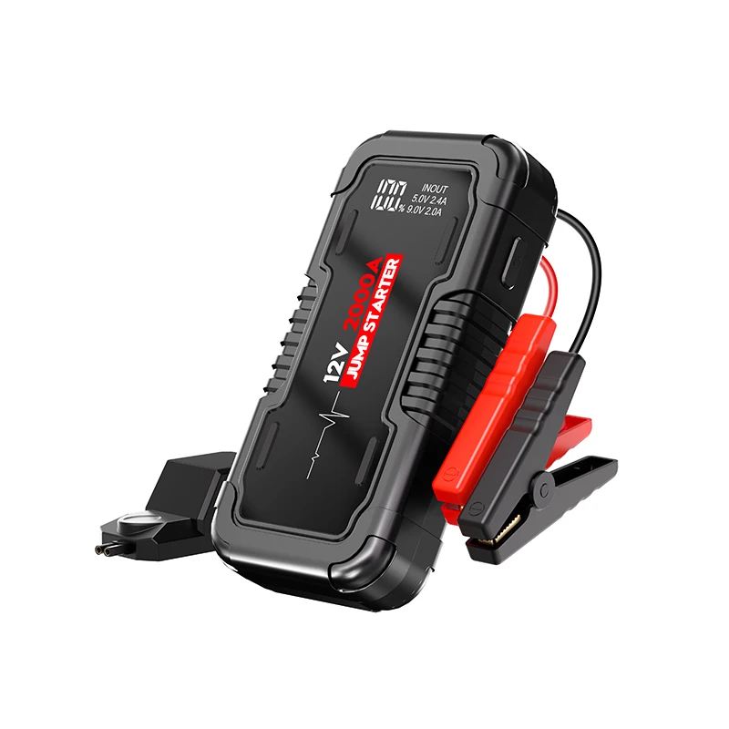 Multi-function jump starter Portable Car Emergency Battery Booster Power Bank Car High Power Jump Starter 12000mAh 12V 2000A