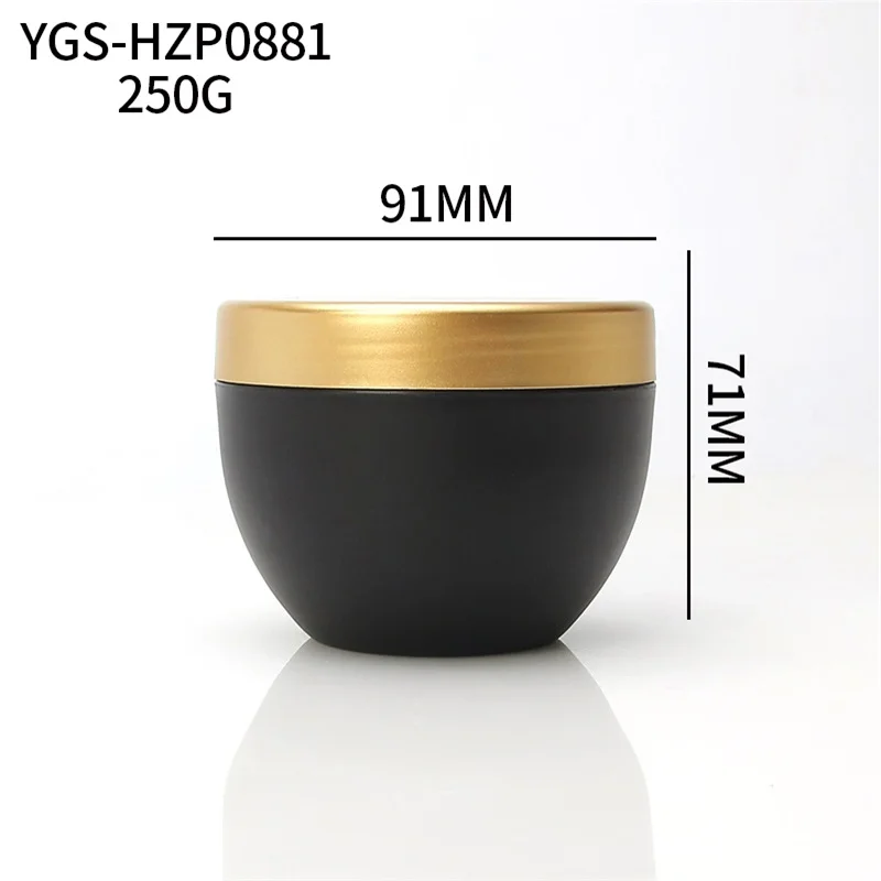 2022 Hot Sale 8 Oz 250 Ml Frosted Fancy Oval Shape Pp Plastic Facial Jar With Gold Lid