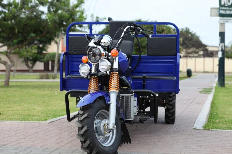 Chinese motorized gas powered three wheel cargo tricycle for farming