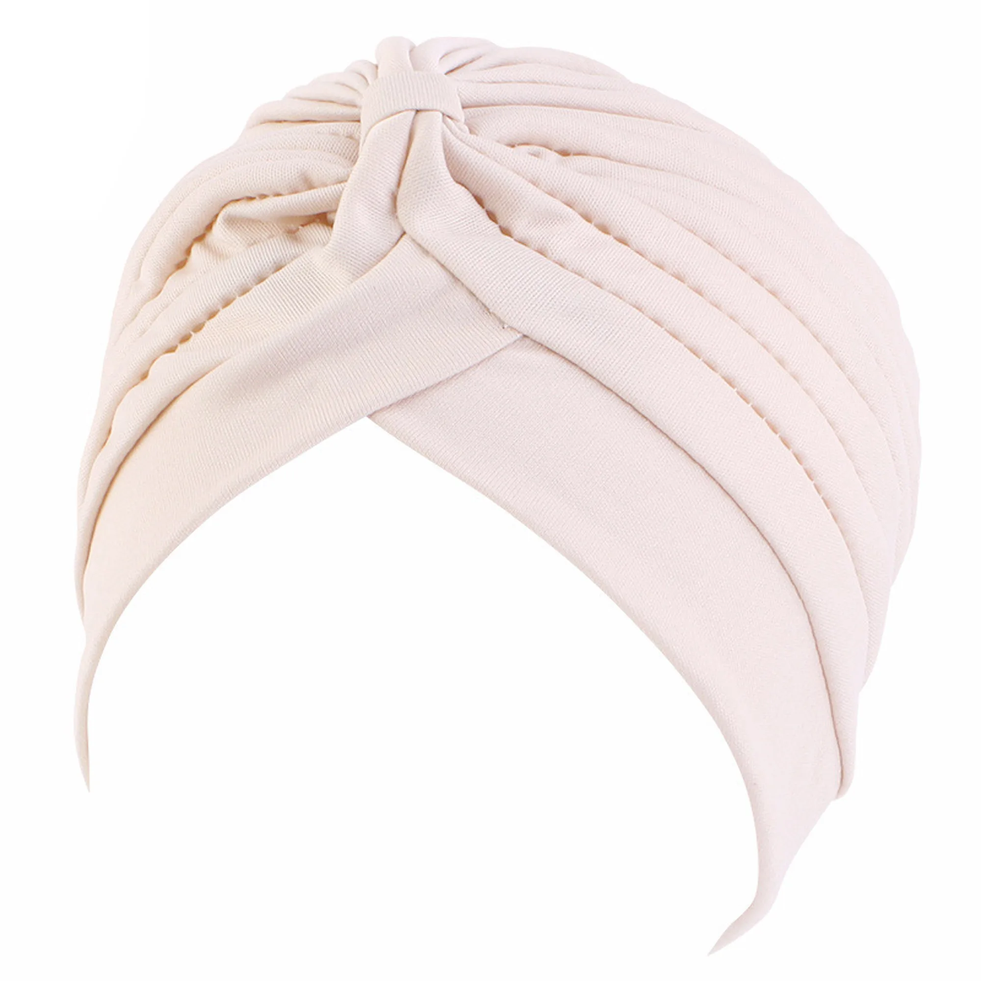 12pcs 12 Colors Women Muslim Turban Arabia Headwrap Hijab Twist Pleated Bonnet Ladies Headwear Islamic Headband