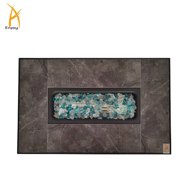 Outdoor gas fire pit table patio wicker fire pit garden rattan gas fire table