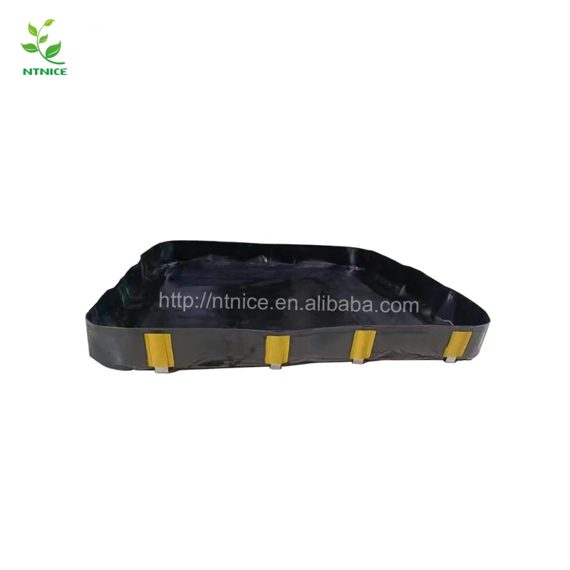 8x10ft Spill Containment L-Bracket Berm High capacity Portable PVC Bunds Industrial Spill Mats