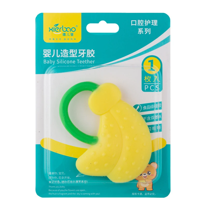 Wholesale Cute Cookie Teething Toys Silicone Infant Teething Brush Bpa Free Silicone Baby Teether