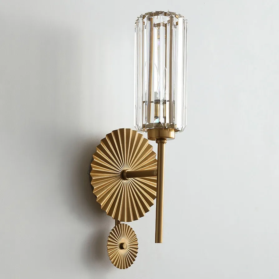 Luxury crystal LED wall lamp, living room background luminous wall lamp, indoor hotel bedside hallway decorative light