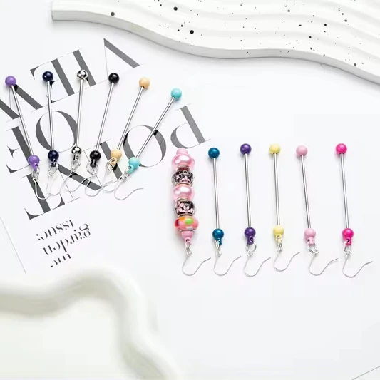 Серьги из бисера стержень ювелирные изделия с фокусными силиконовыми бусинами детские игрушки