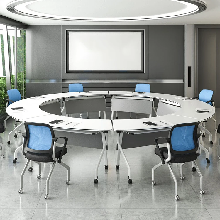 Stackable Speech Desk Design Office Meeting Training Table With Wheels