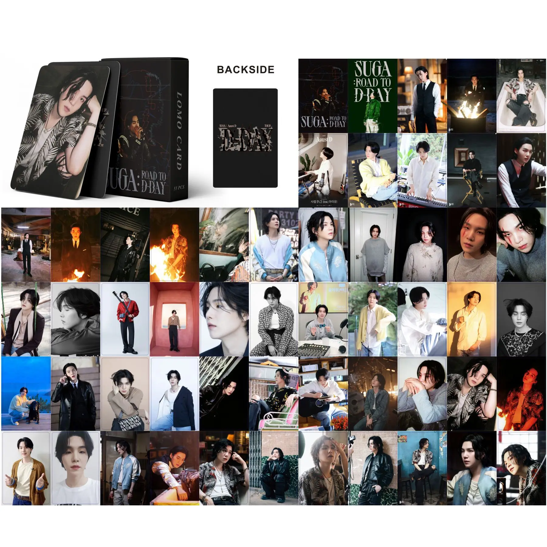 YUWEI Photo Cards SUGA Road To D-Day Agust D LOMO Cards KPOP Post Cards for Bangtan Boys SUGA