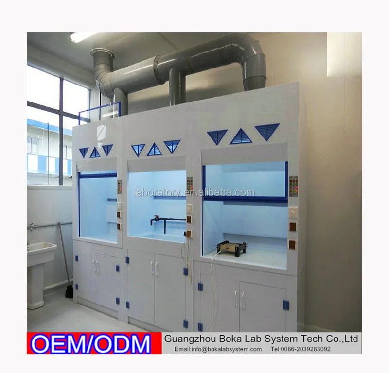 Exhaust Fume Cupboard PP/all steel fume hood