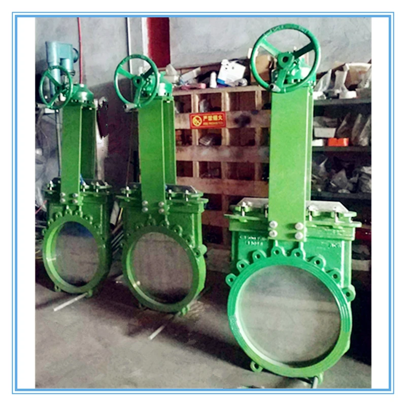 DN300 Gearbox  Knife Sliding Gate Valves with cast iron body